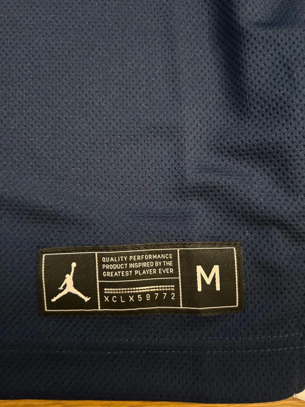 Jordan Navy Blue Howard #23 Basketball Jersey with White and Red Accents